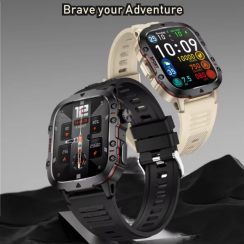 3 Pcs Large Screen Silicone Band GPS Heart Rate Monitor Smart Watch