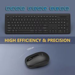 3 Sets Wireless Office Full Size Keyboard and Mouse Combo